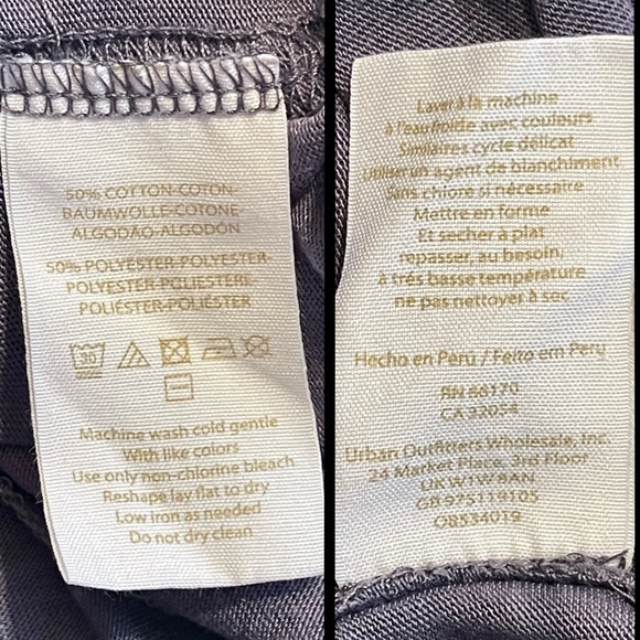 Free People We The Free Oversized Grey Gray Army Camo Raw Edge Soft T-Shirt Top - Picture 7 of 7